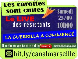 LES CAROTTES SONT CUITES du 25 09 2021 LA GUERILLA A COMMENCE