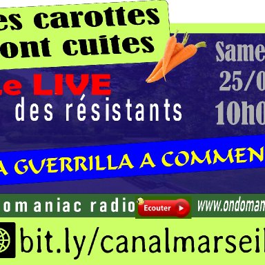 LES CAROTTES SONT CUITES du 25 09 2021 LA GUERILLA A COMMENCE