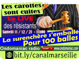 Les carottes sont cuites 11 12 2021 Surenchère à 100 balles